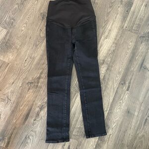 Madewell maternity stovepipe jeans lightly washed black